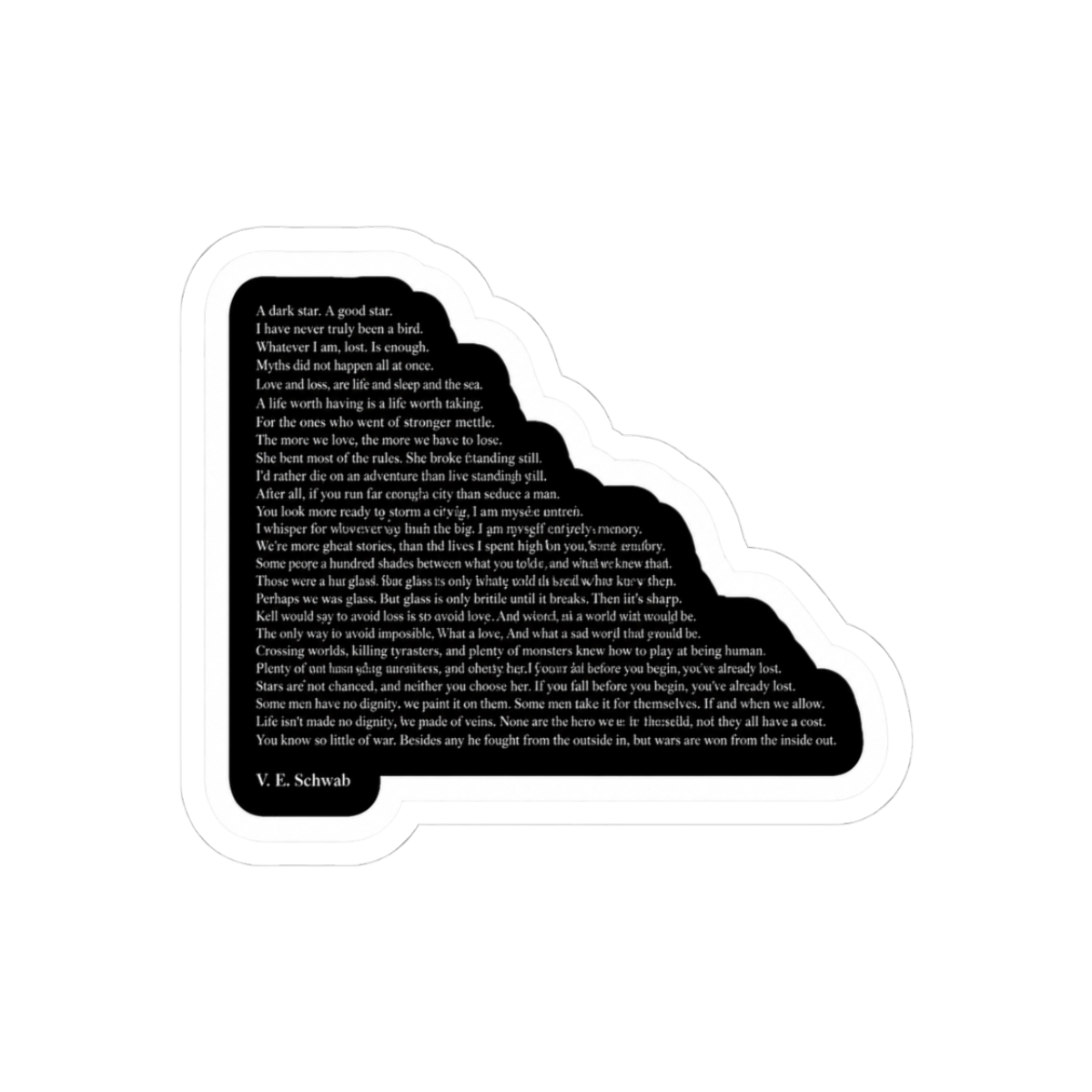 V. E. Schwab Quotes Sticker - Official stickers merchandise
